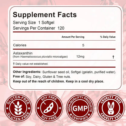 Astaxanthin 12mg Softgels
