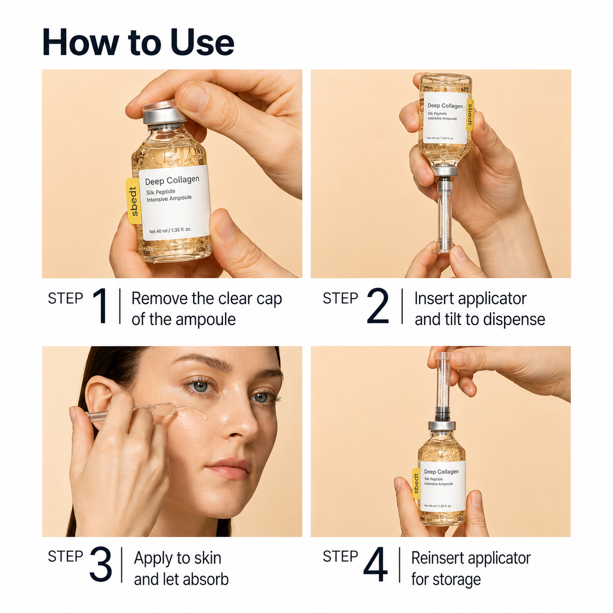 Deep Collagen Silk Peptide Intensive Lifting Ampoule – 40 ml